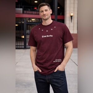Fashion Nova Maroon Trust No One Tee